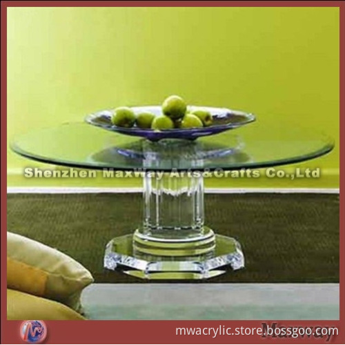 Round and elegant lucite tea table